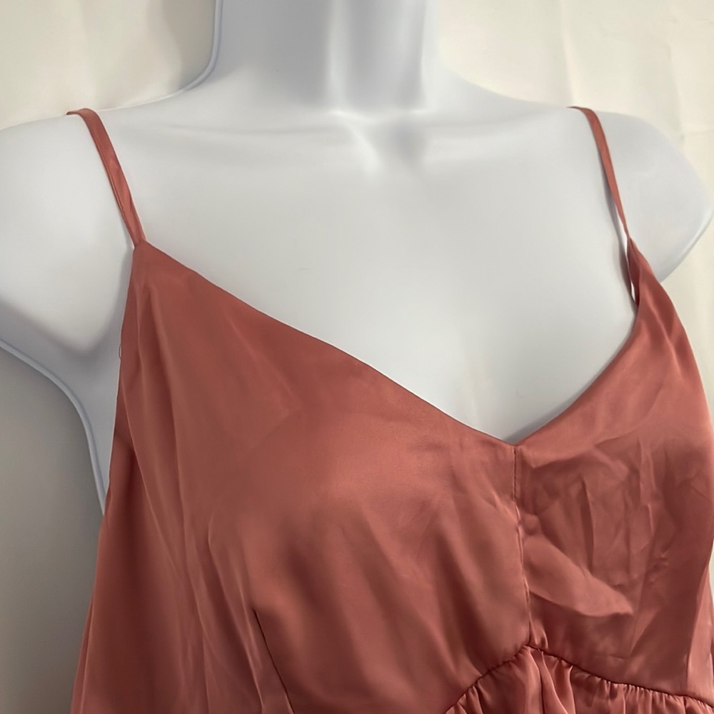 Ruffled coral top from Anthropologie (Maeve)